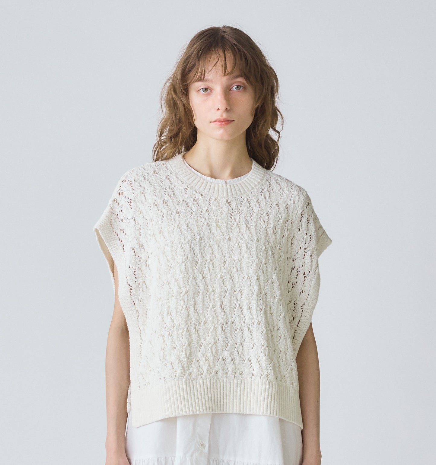tapeyarn side ribbon vest
