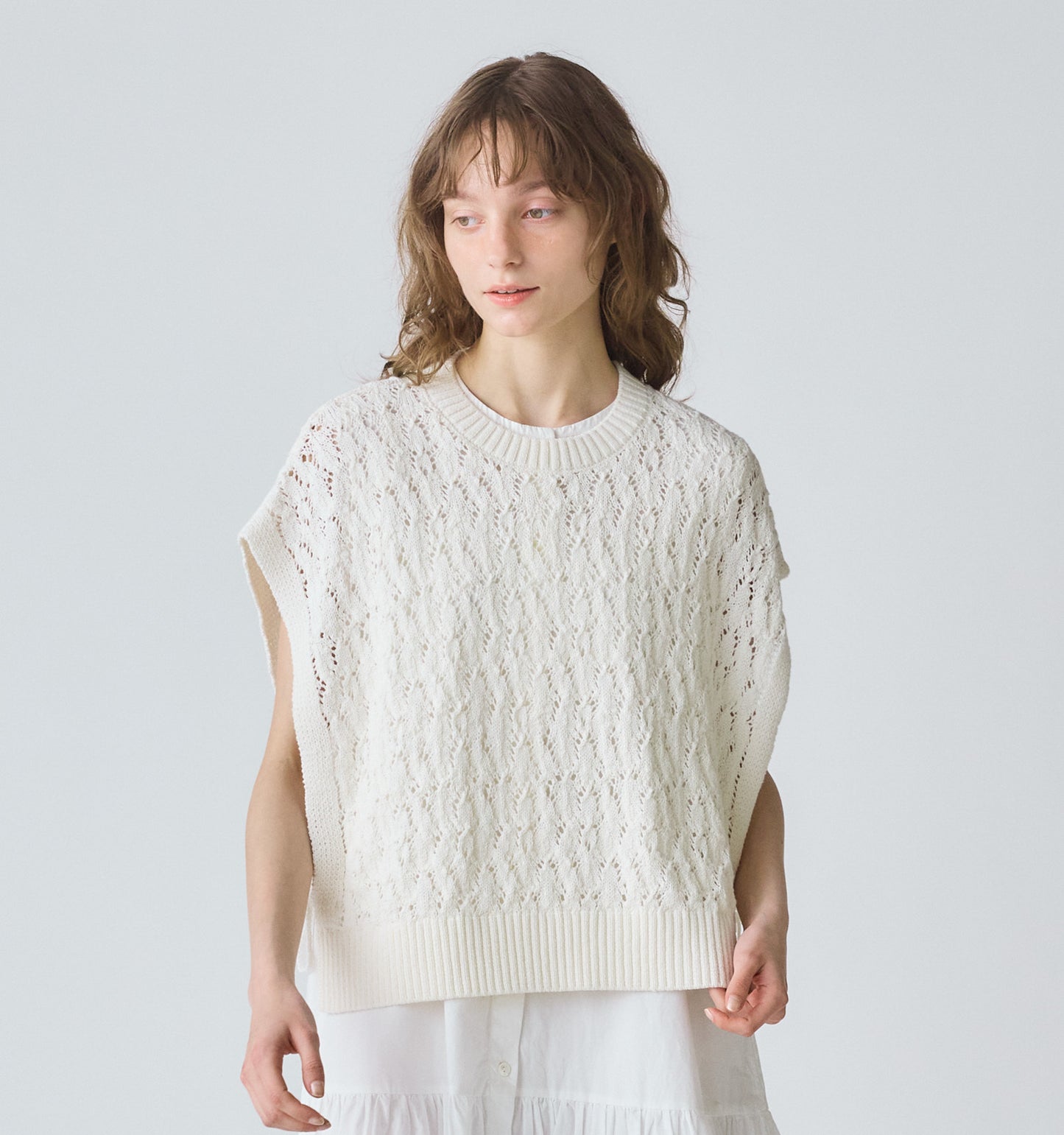 tapeyarn side ribbon vest
