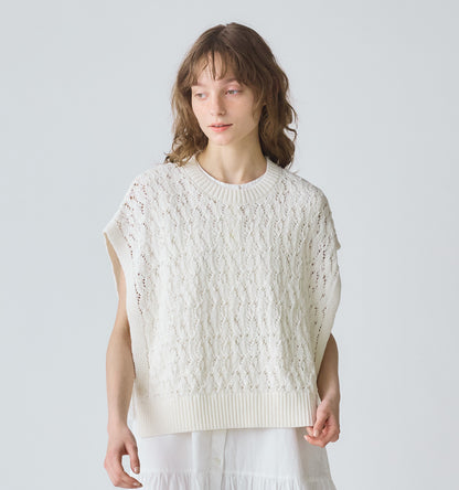 tapeyarn side ribbon vest