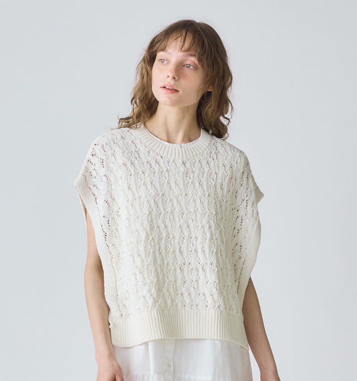 tapeyarn side ribbon vest