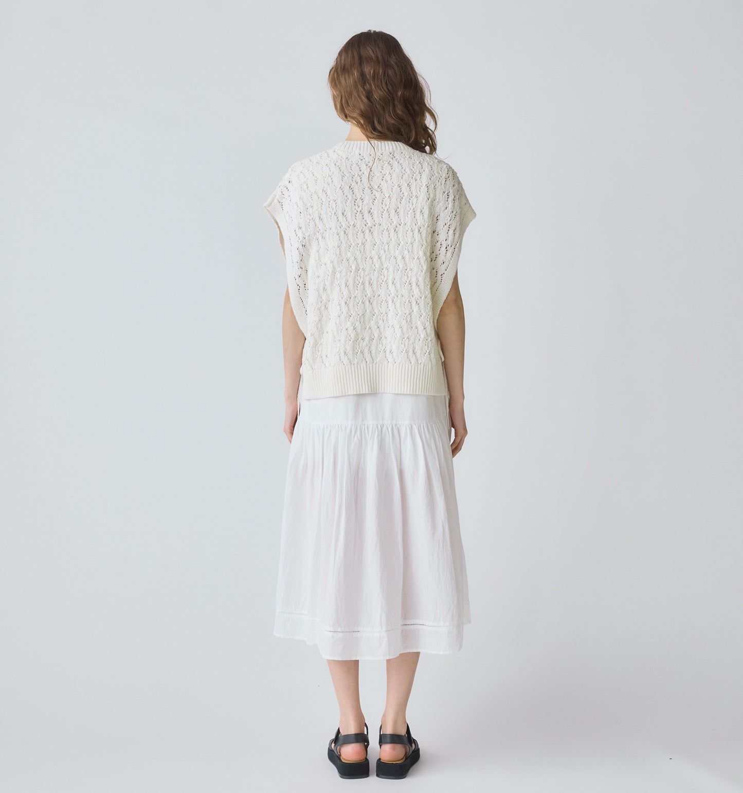 tapeyarn side ribbon vest