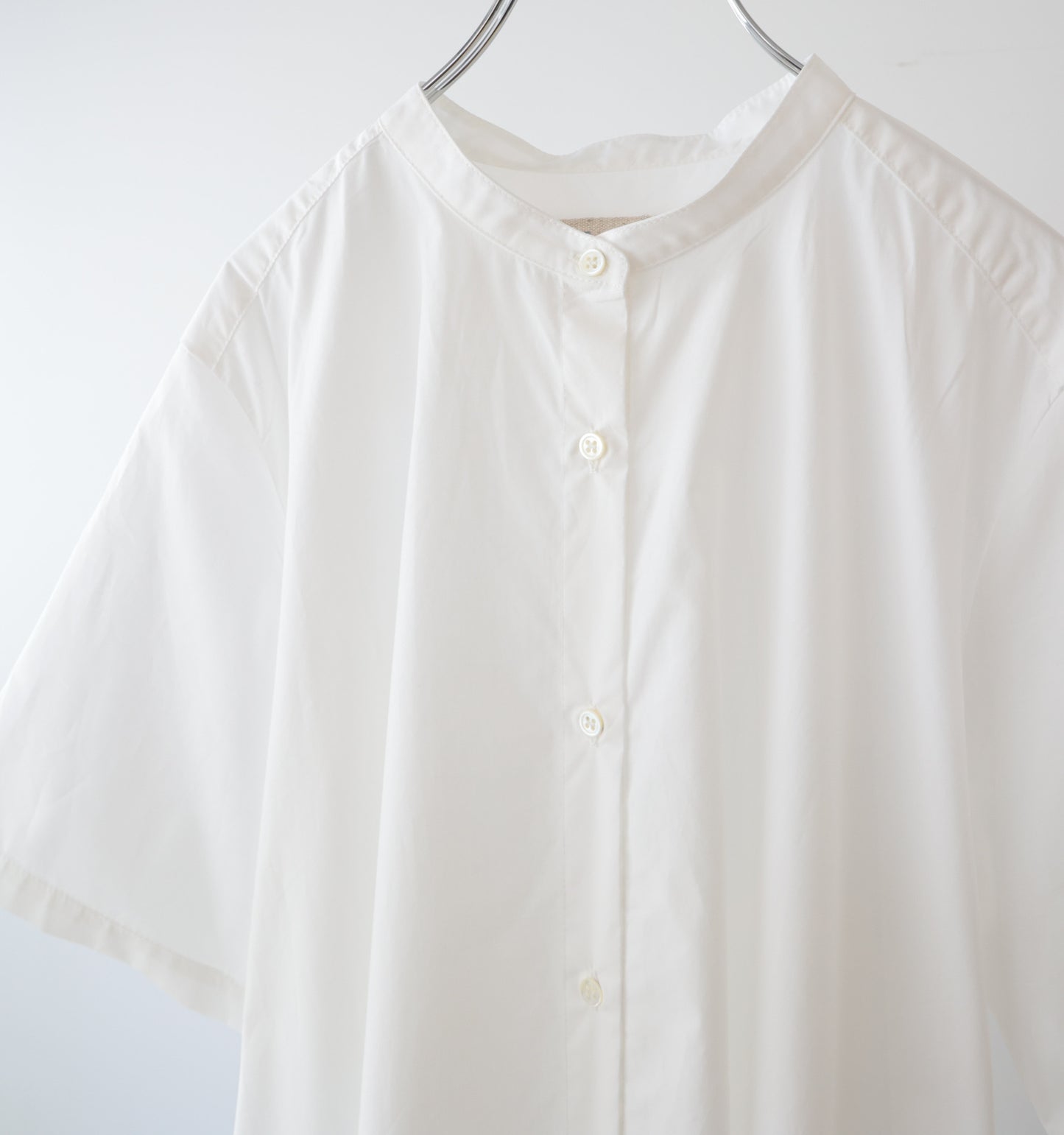 【A】half sleeve A line shirt one piece