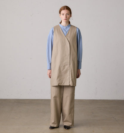 cotton linen wide vest
