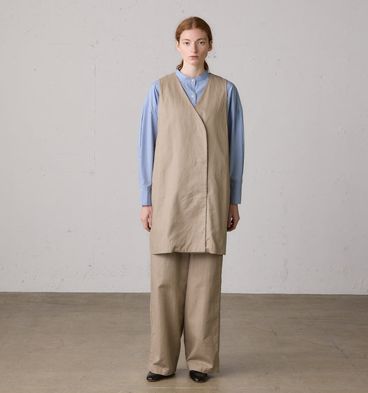 cotton linen wide vest