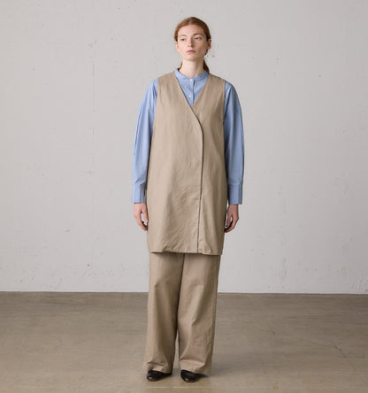 cotton linen wide vest