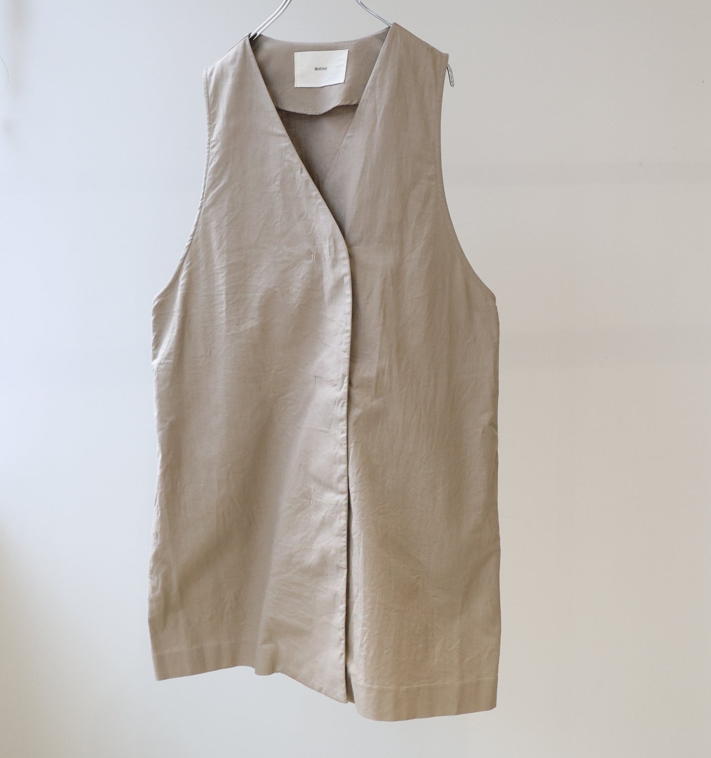 cotton linen wide vest