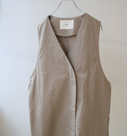 cotton linen wide vest
