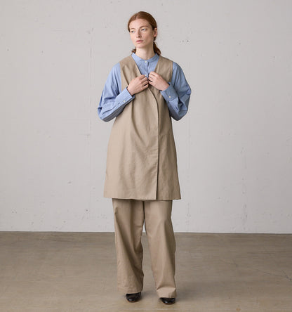 cotton linen wide vest