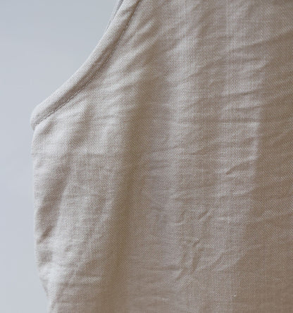 cotton linen wide vest