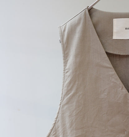 cotton linen wide vest