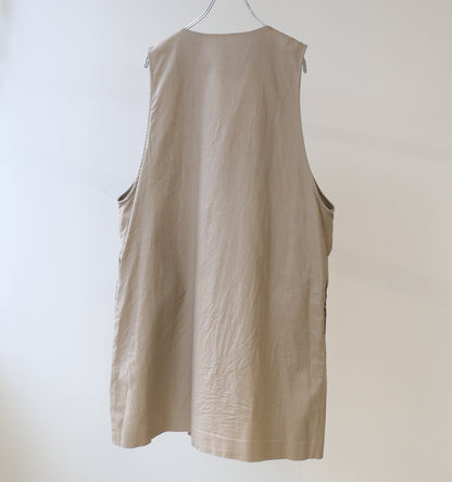 cotton linen wide vest