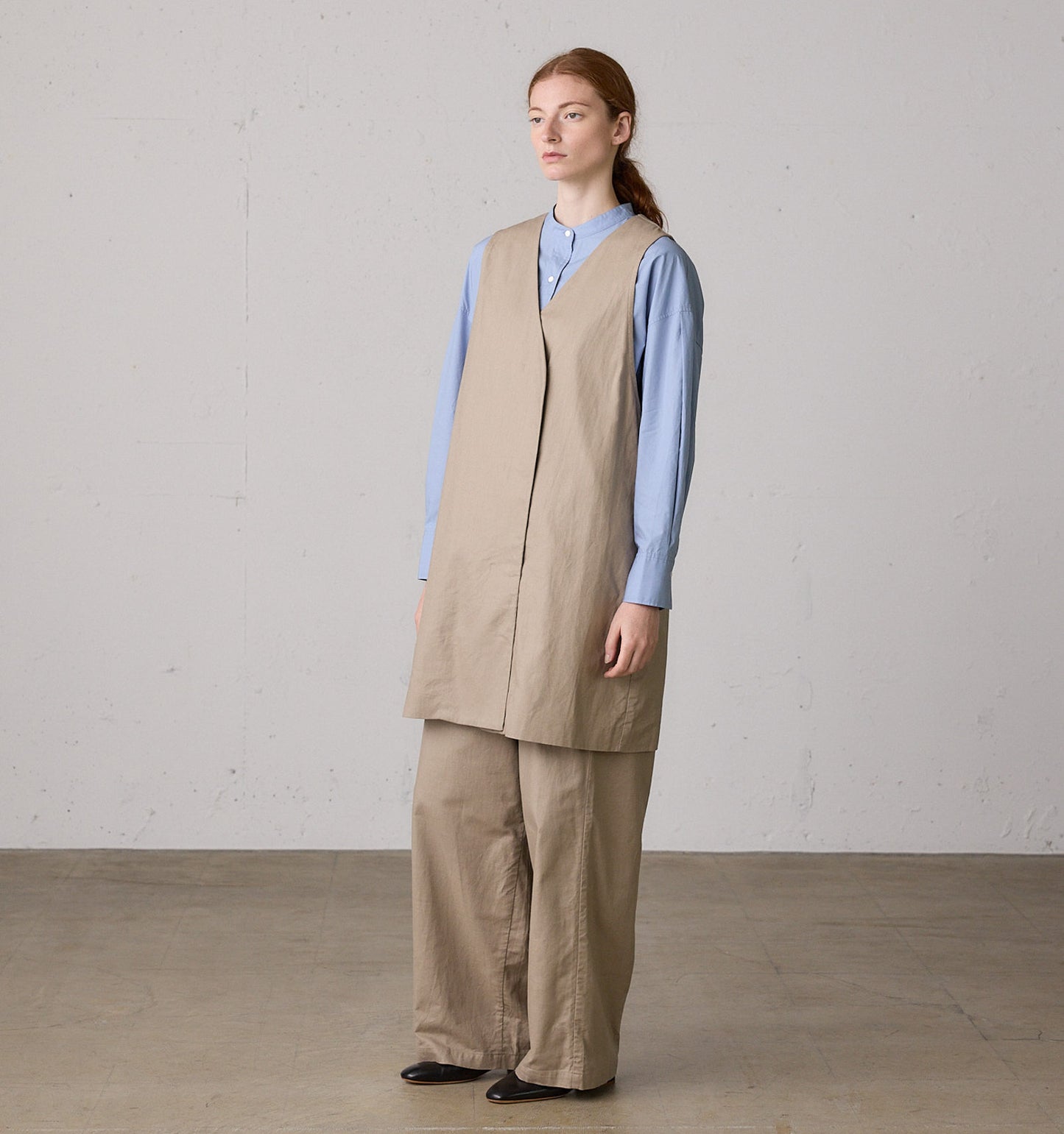 cotton linen wide vest