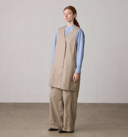 cotton linen wide vest