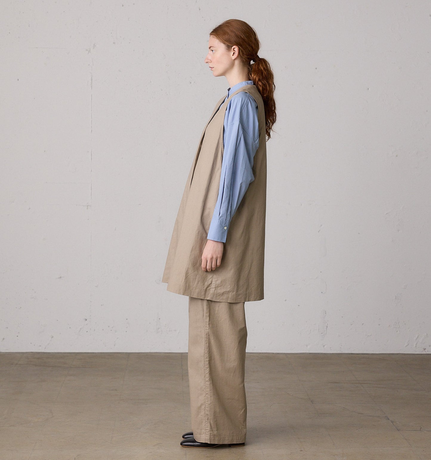 cotton linen wide vest