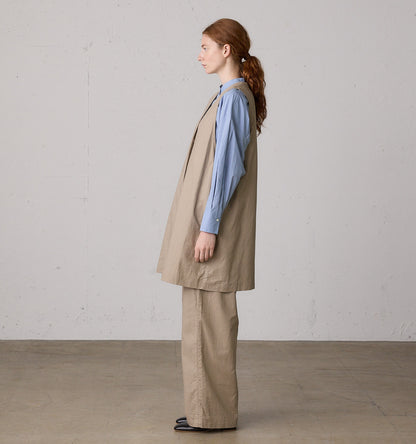 cotton linen wide vest