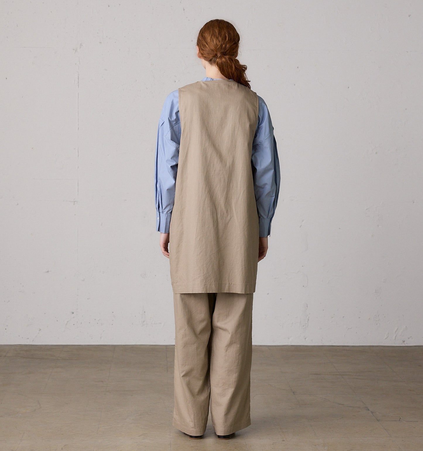 cotton linen wide vest