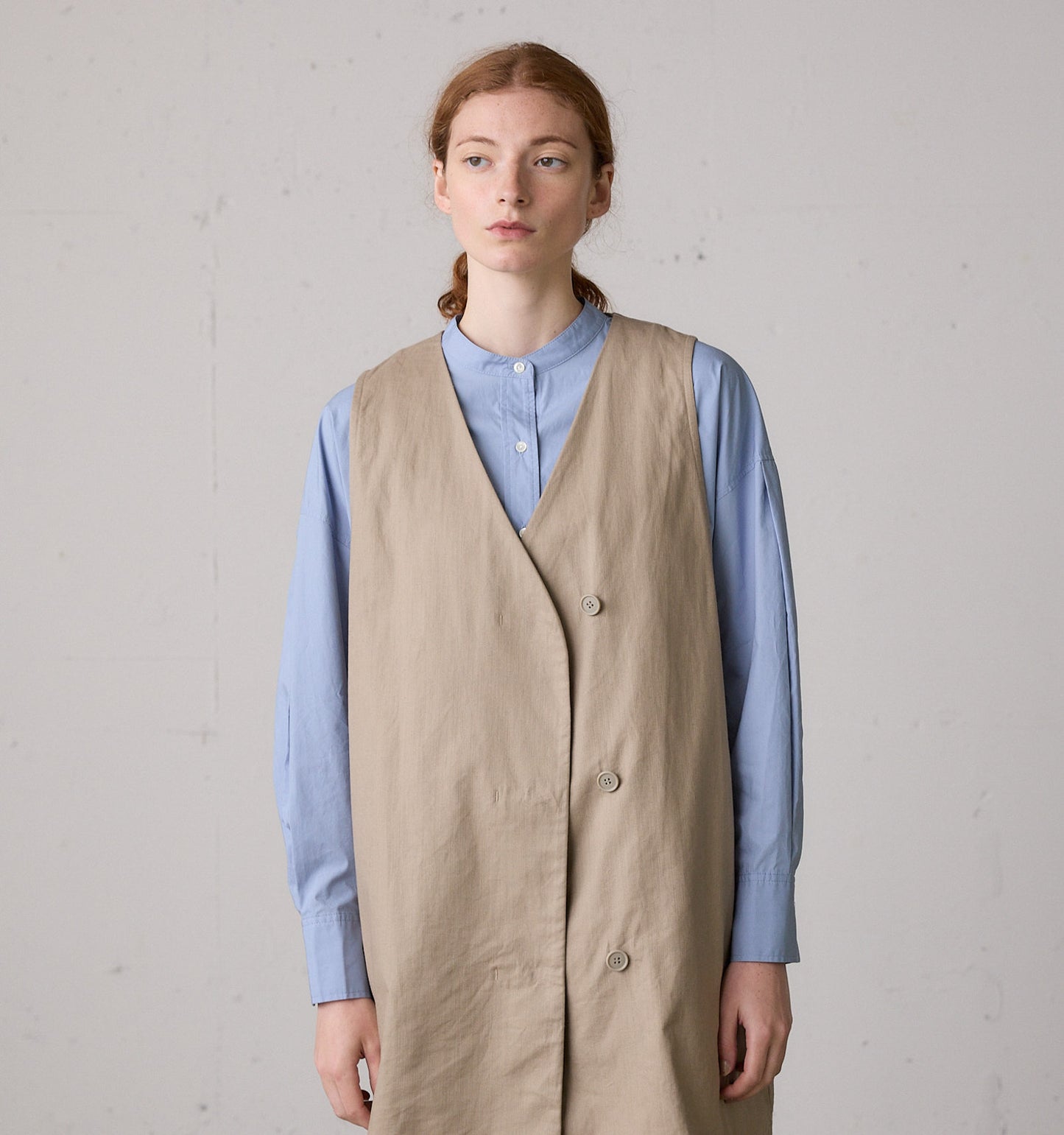 cotton linen wide vest