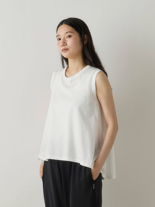 crew neck flare tank top