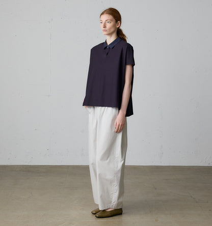 cottonlinen wide easy pants