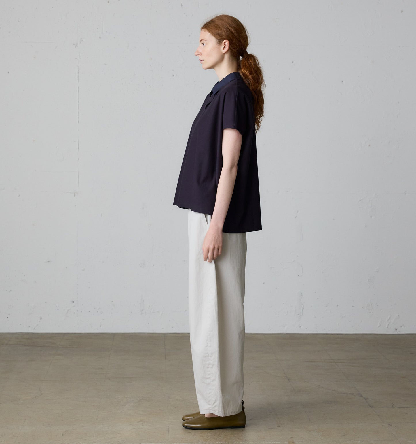 cottonlinen wide easy pants