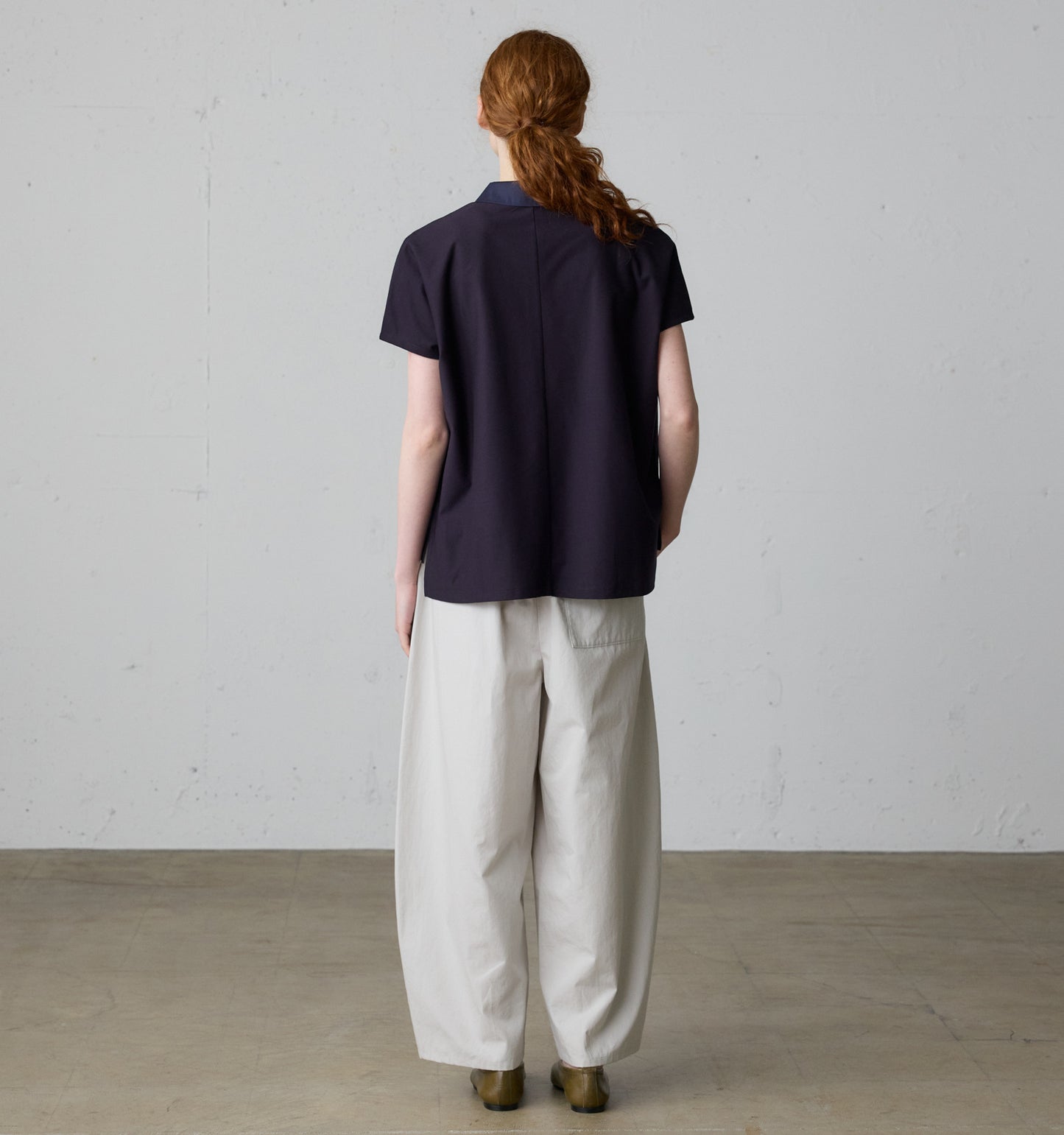 cottonlinen wide easy pants