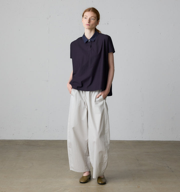 cottonlinen wide easy pants