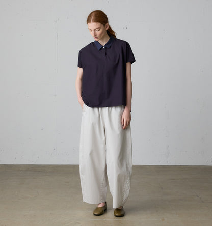 cottonlinen wide easy pants