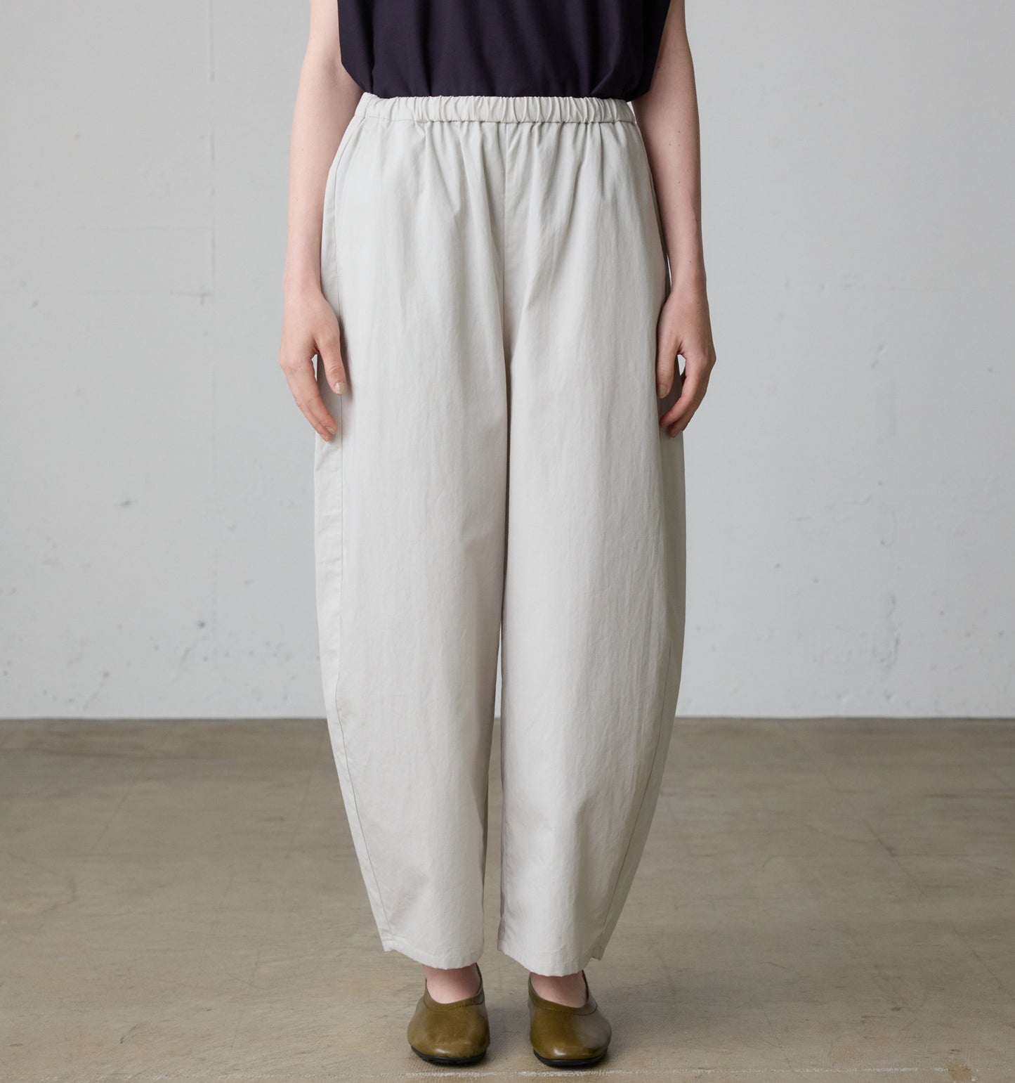 cottonlinen wide easy pants
