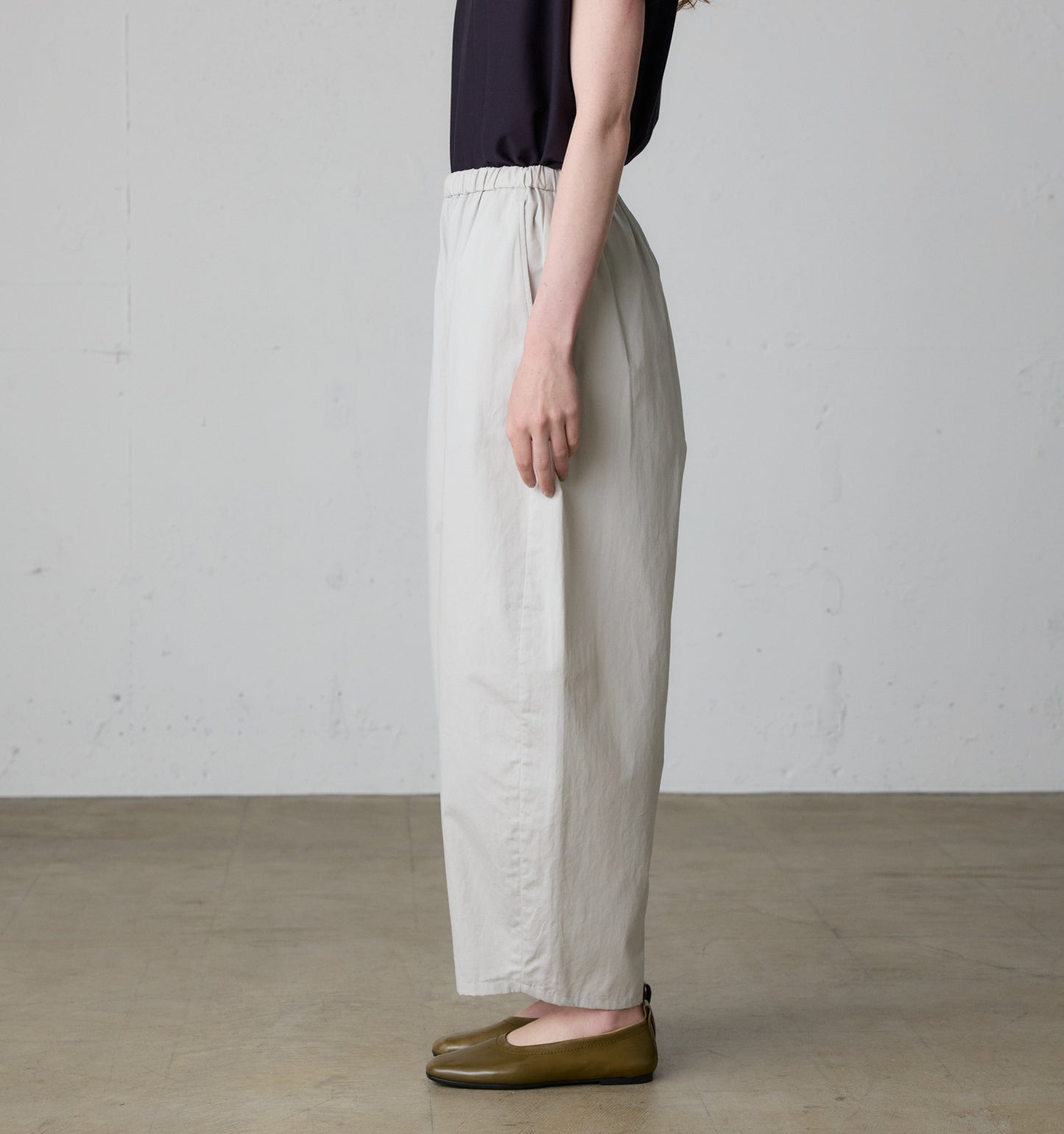 cottonlinen wide easy pants