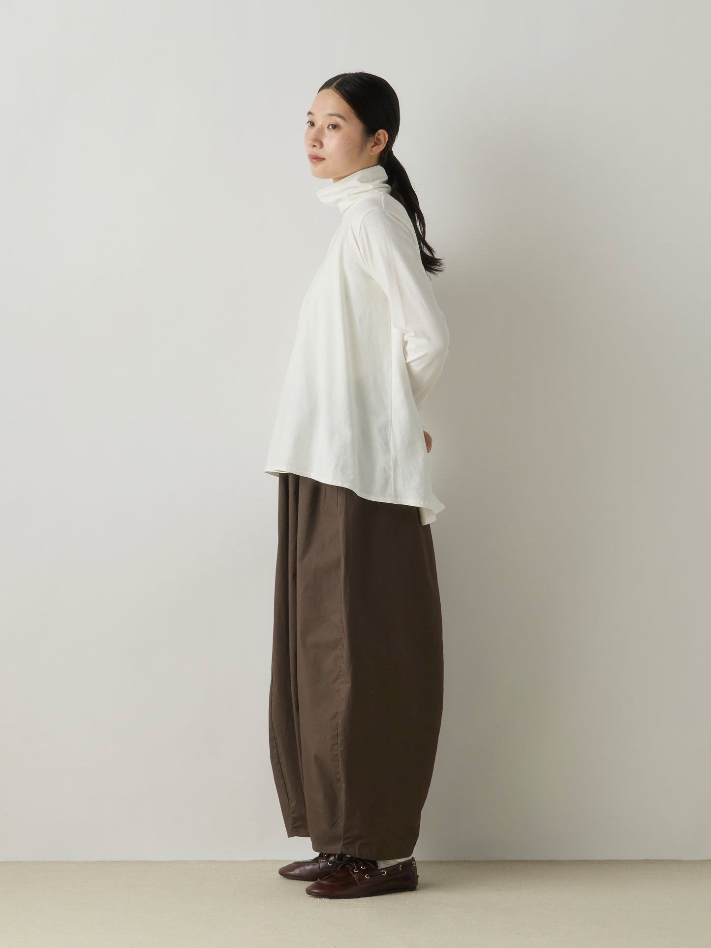 3-71999863 high neck flare pullover