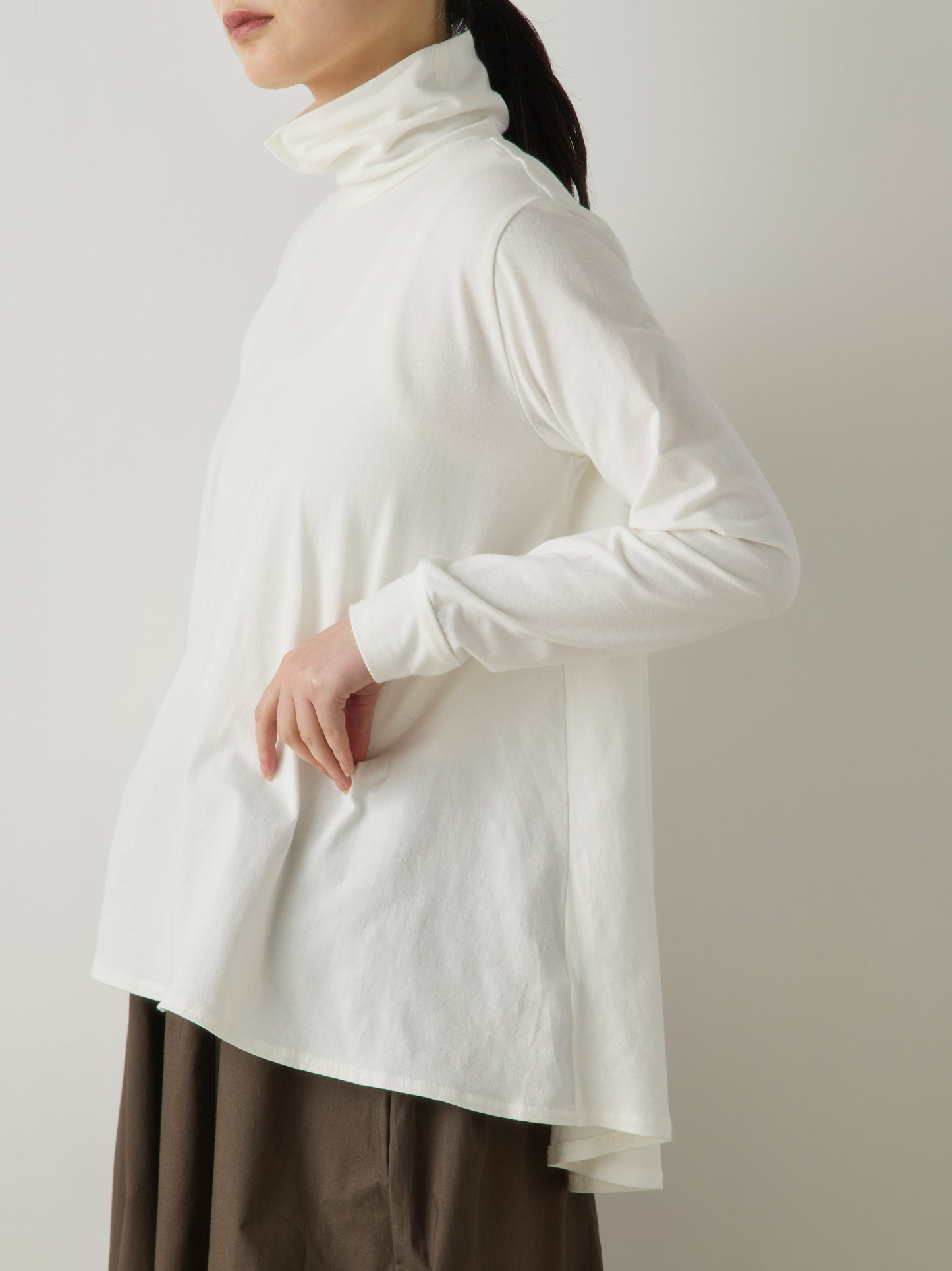 3-71999863 high neck flare pullover