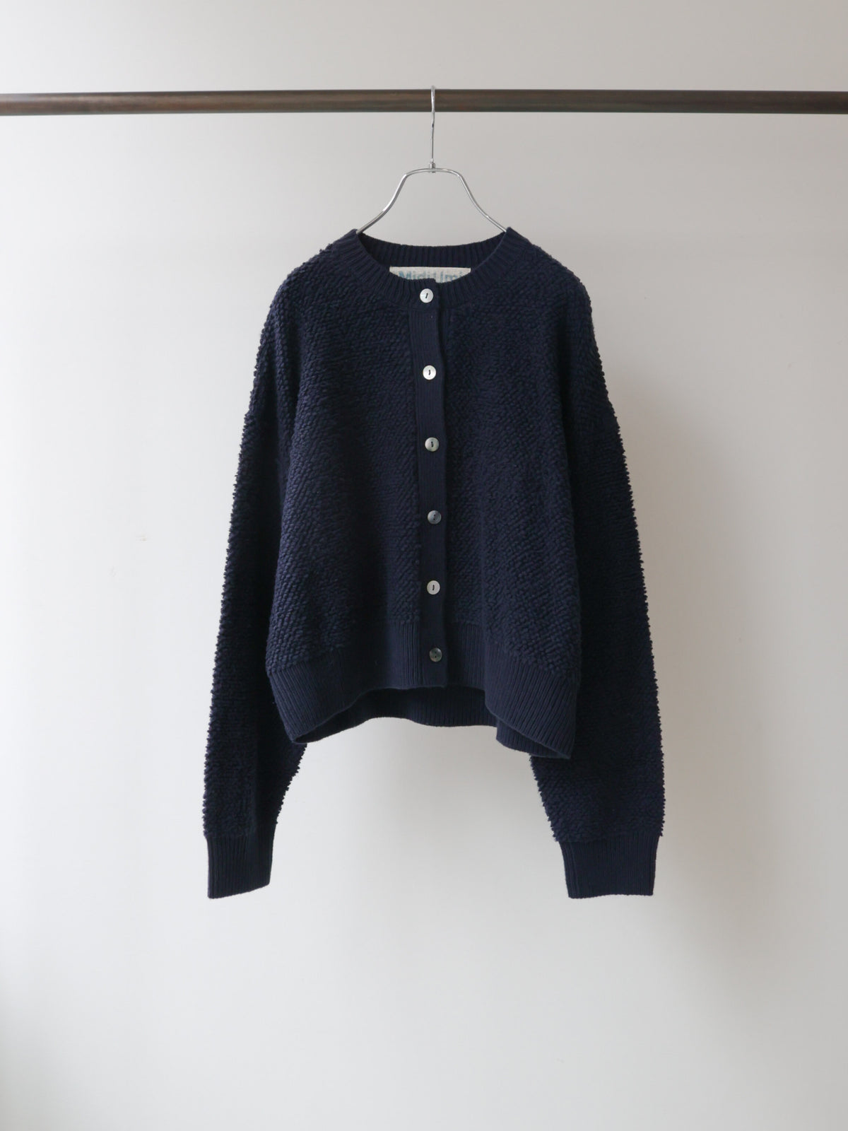 3-720253 pile boa knit cardigan