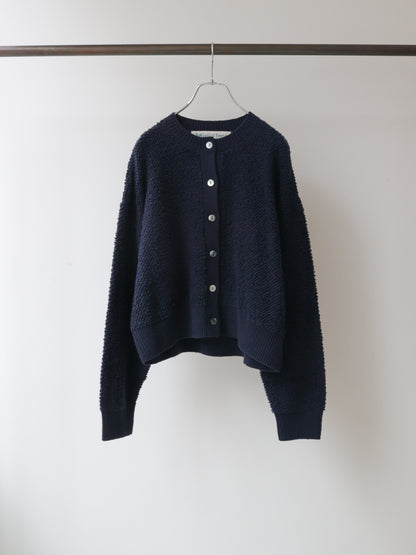 3-720253 pile boa knit cardigan