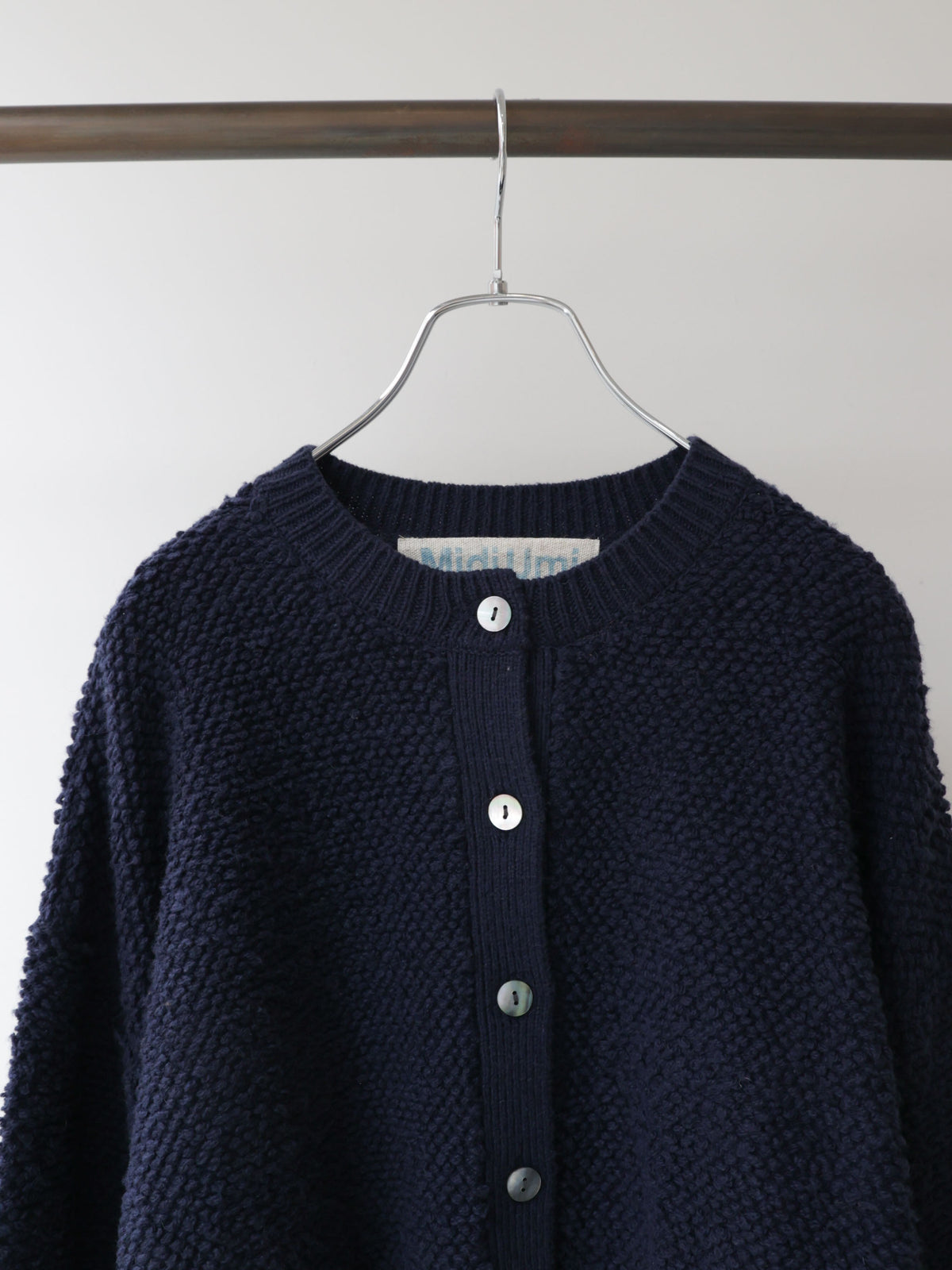 3-720253 pile boa knit cardigan