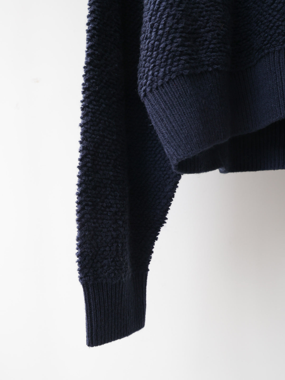 3-720253 pile boa knit cardigan