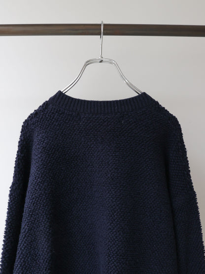 3-720253 pile boa knit cardigan