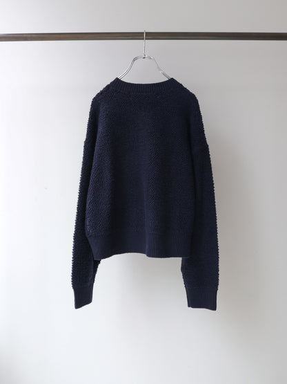 3-720253 pile boa knit cardigan