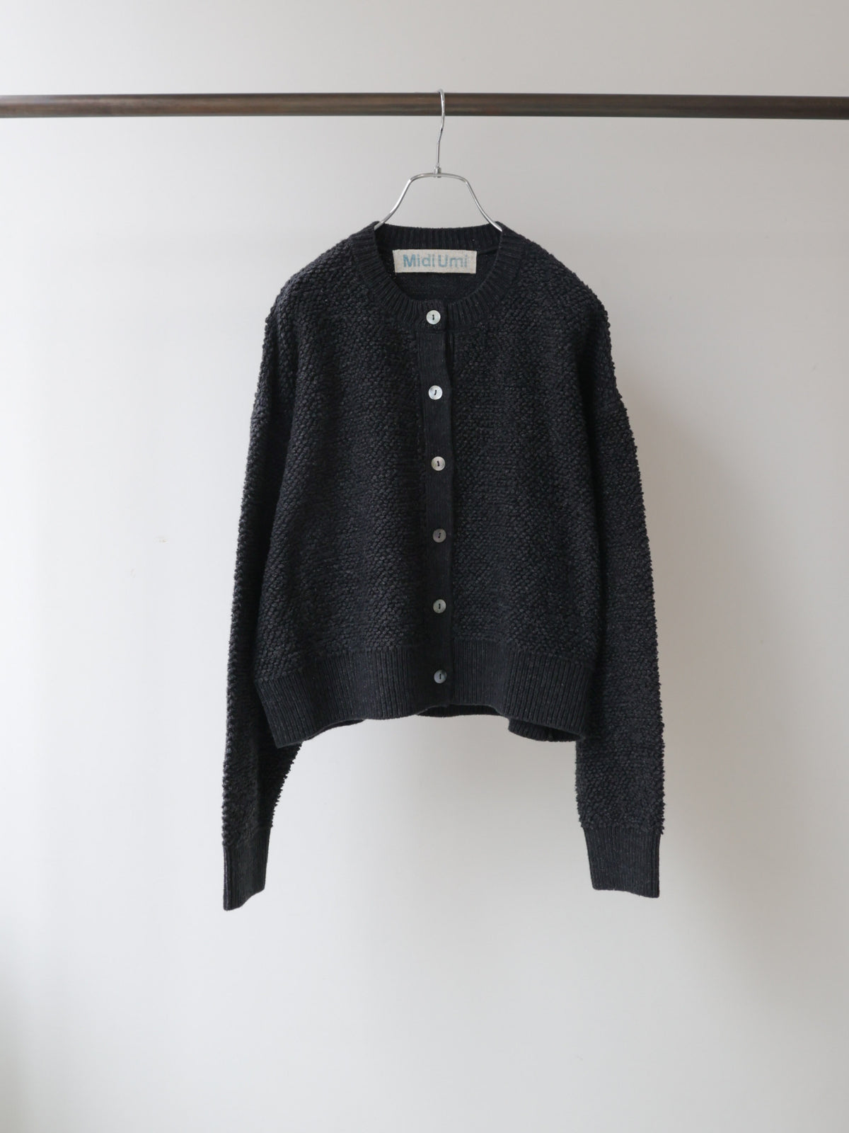 3-720253 pile boa knit cardigan