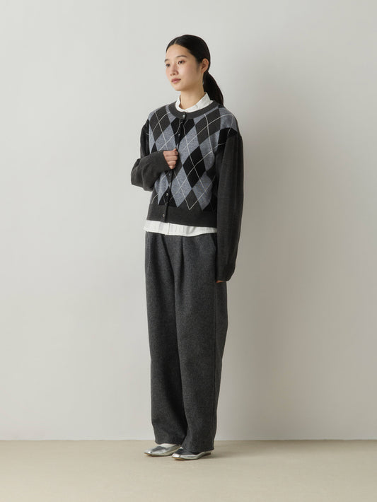 3-720268 argyle knit cardigan
