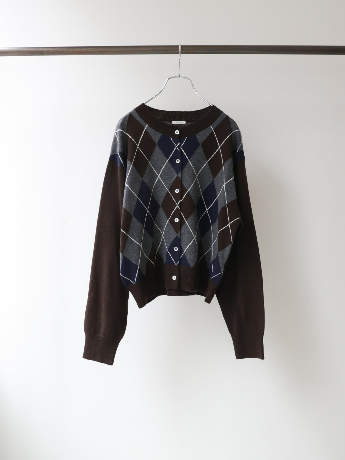 3-720268 argyle knit cardigan