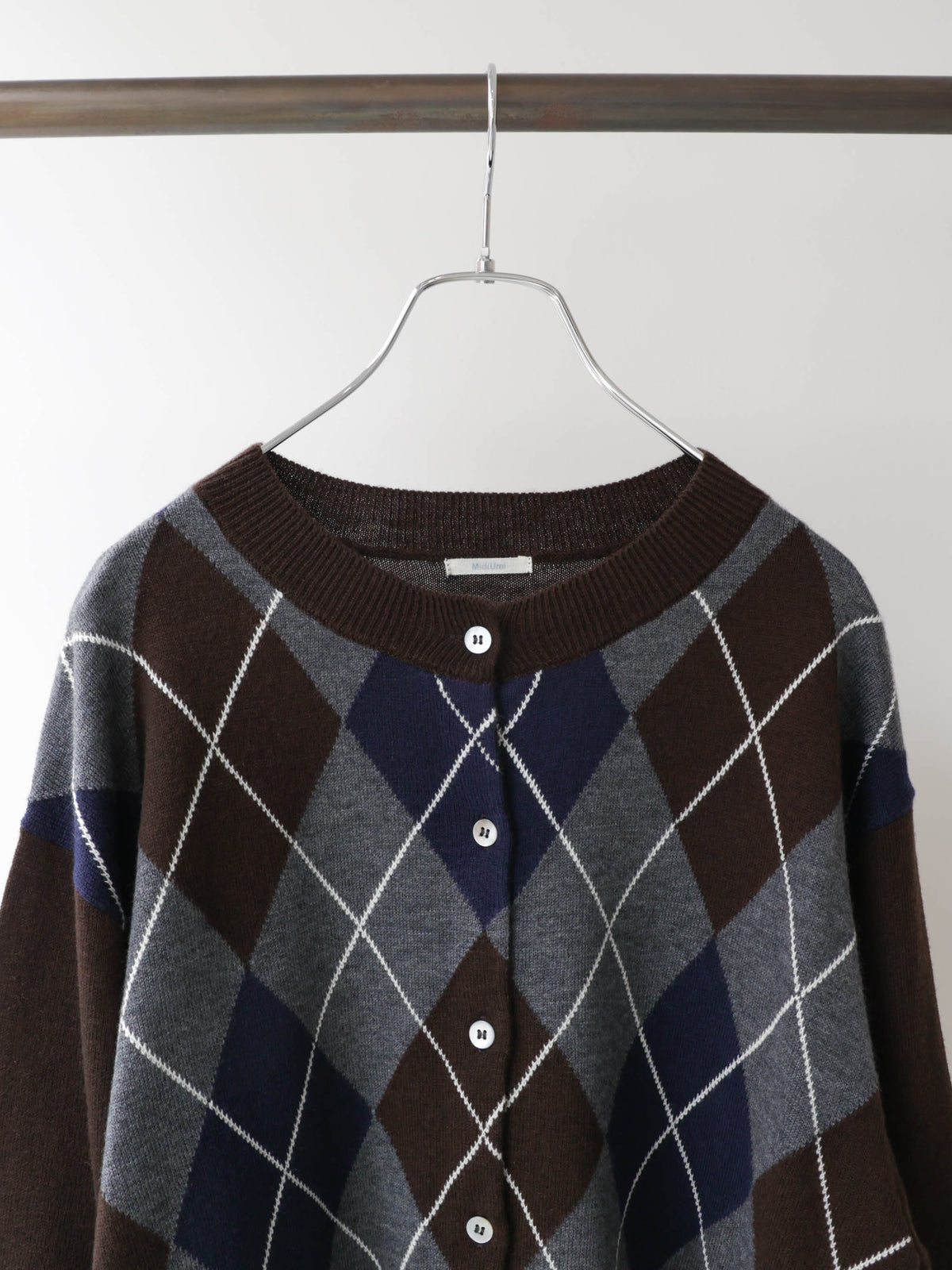 3-720268 argyle knit cardigan