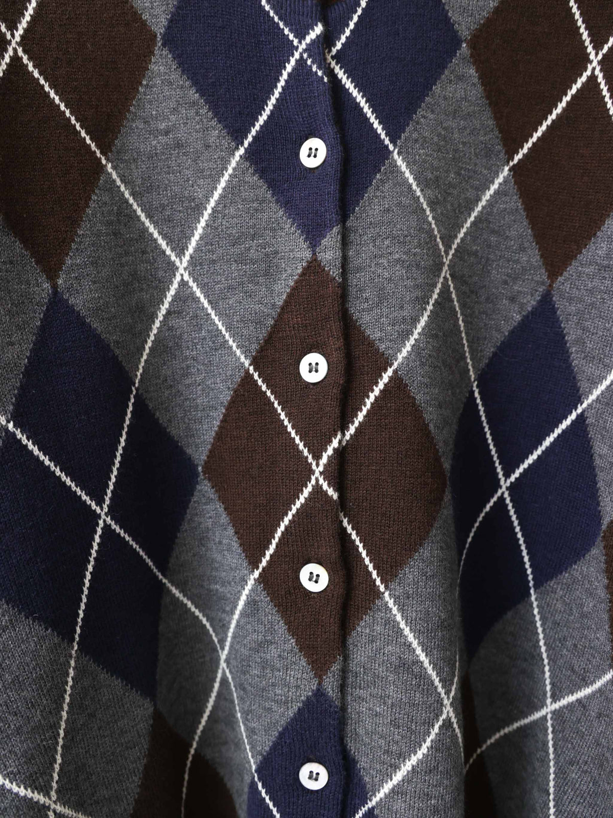 3-720268 argyle knit cardigan
