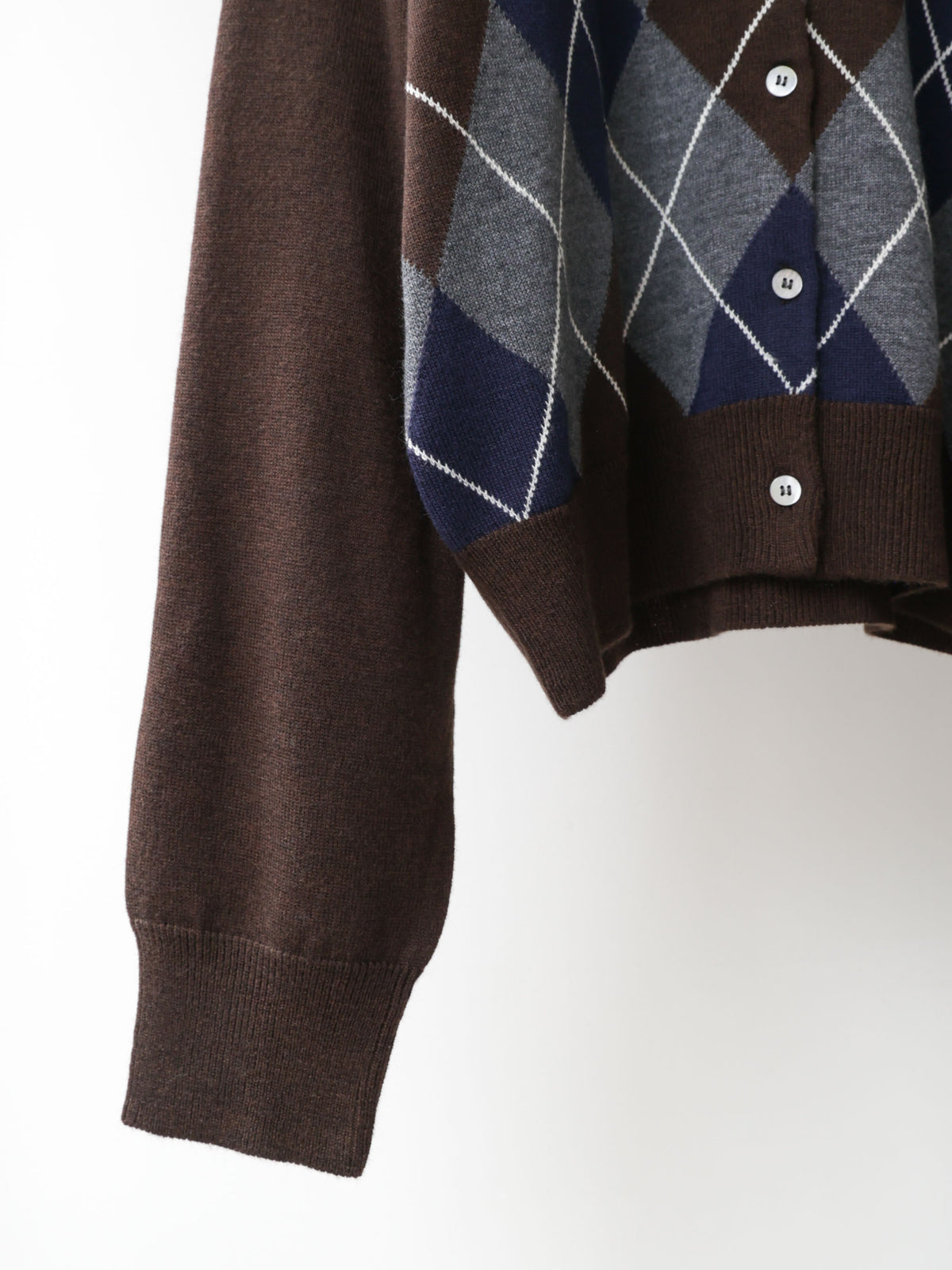 3-720268 argyle knit cardigan