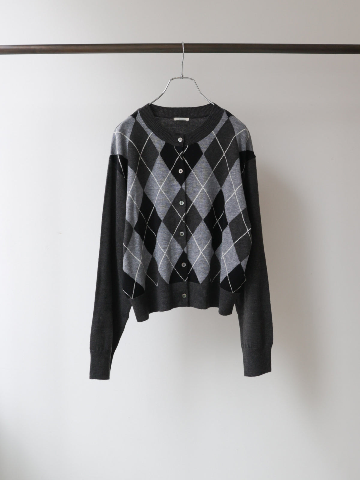 3-720268 argyle knit cardigan