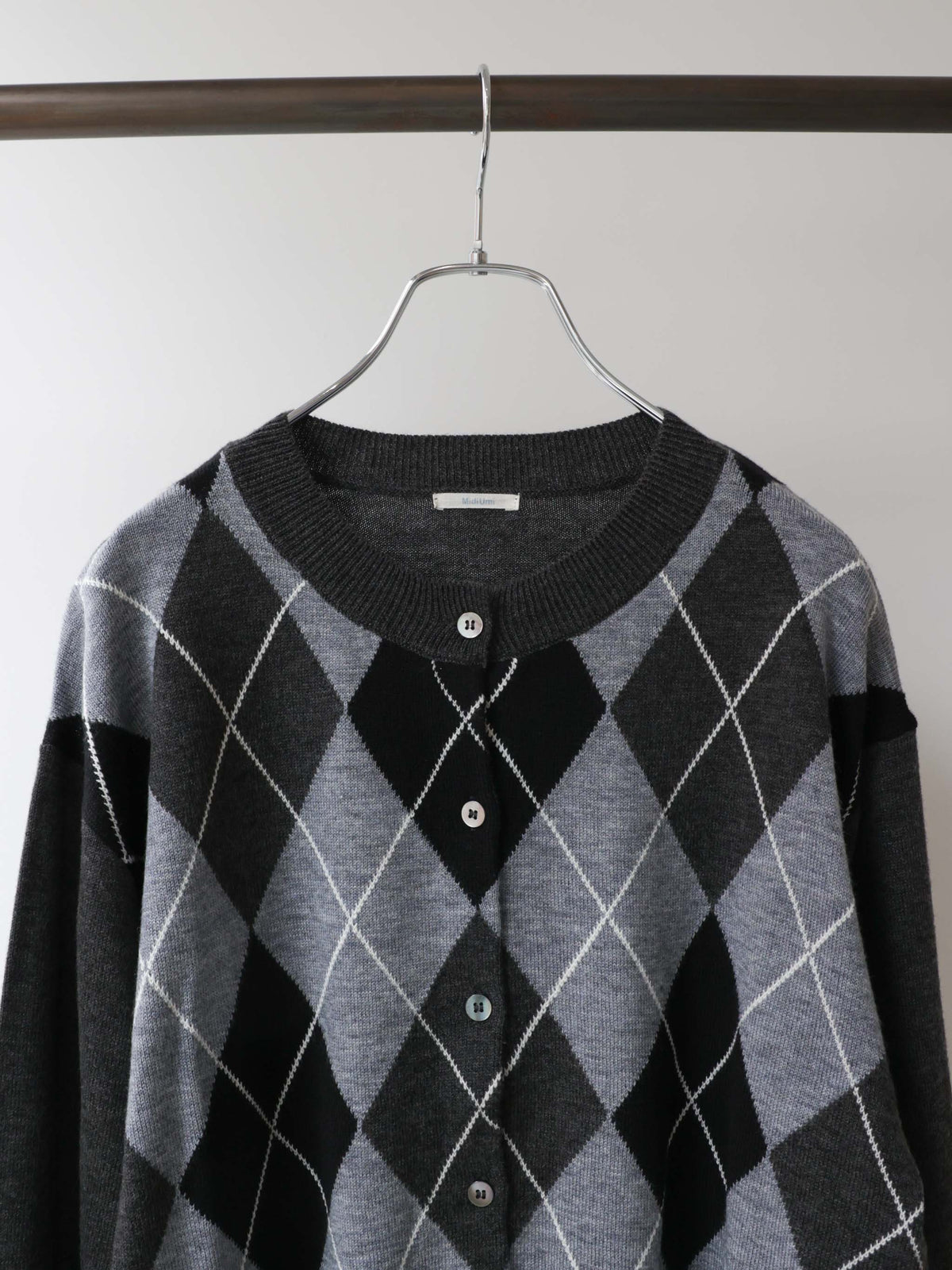 3-720268 argyle knit cardigan