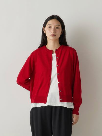 3-720278 crew neck knit cardigan