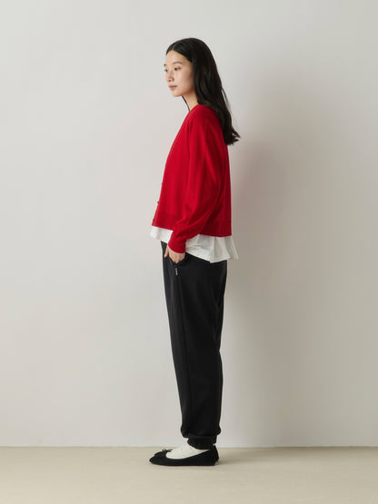 3-720278 crew neck knit cardigan