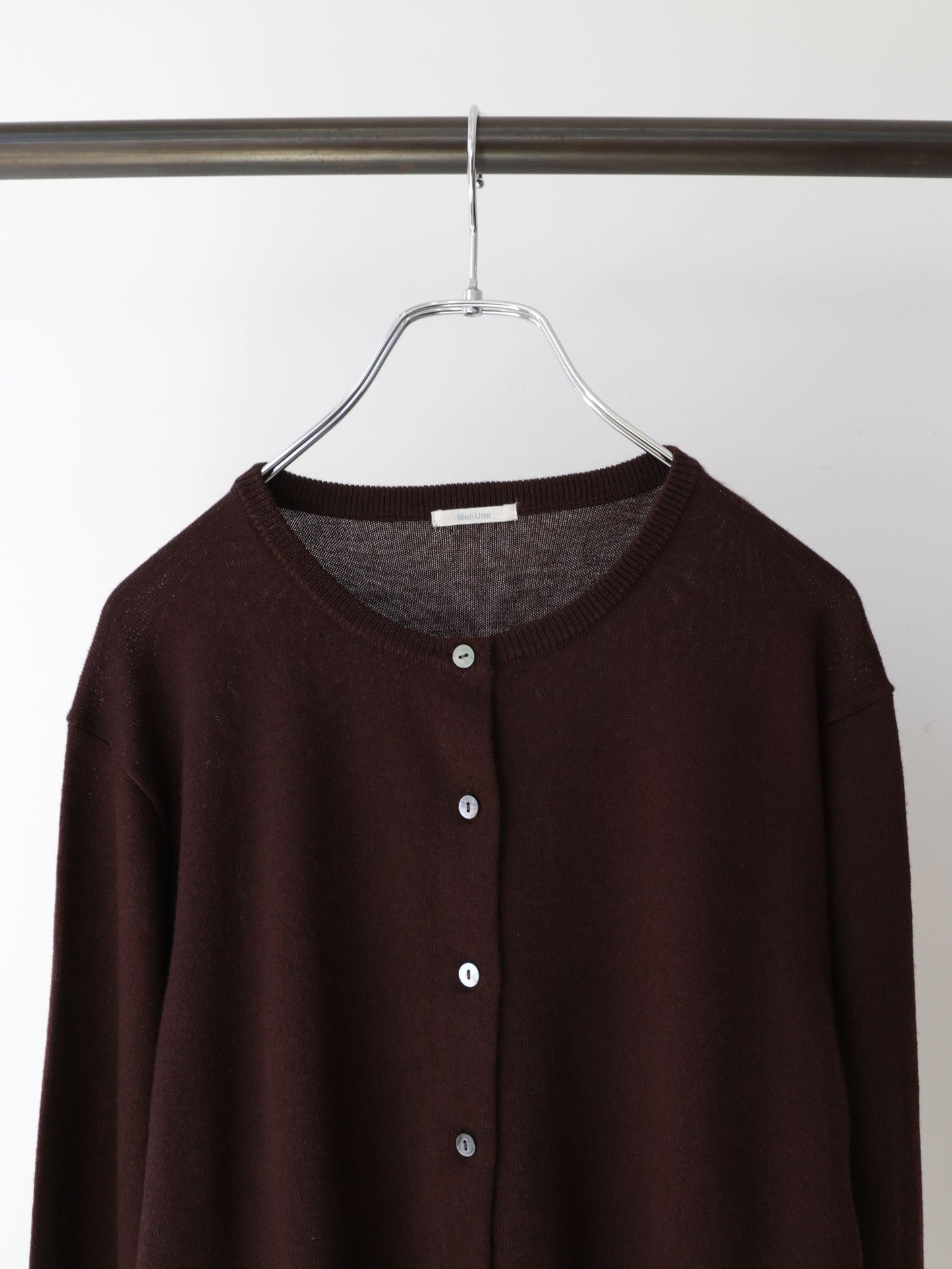 3-720278 crew neck knit cardigan
