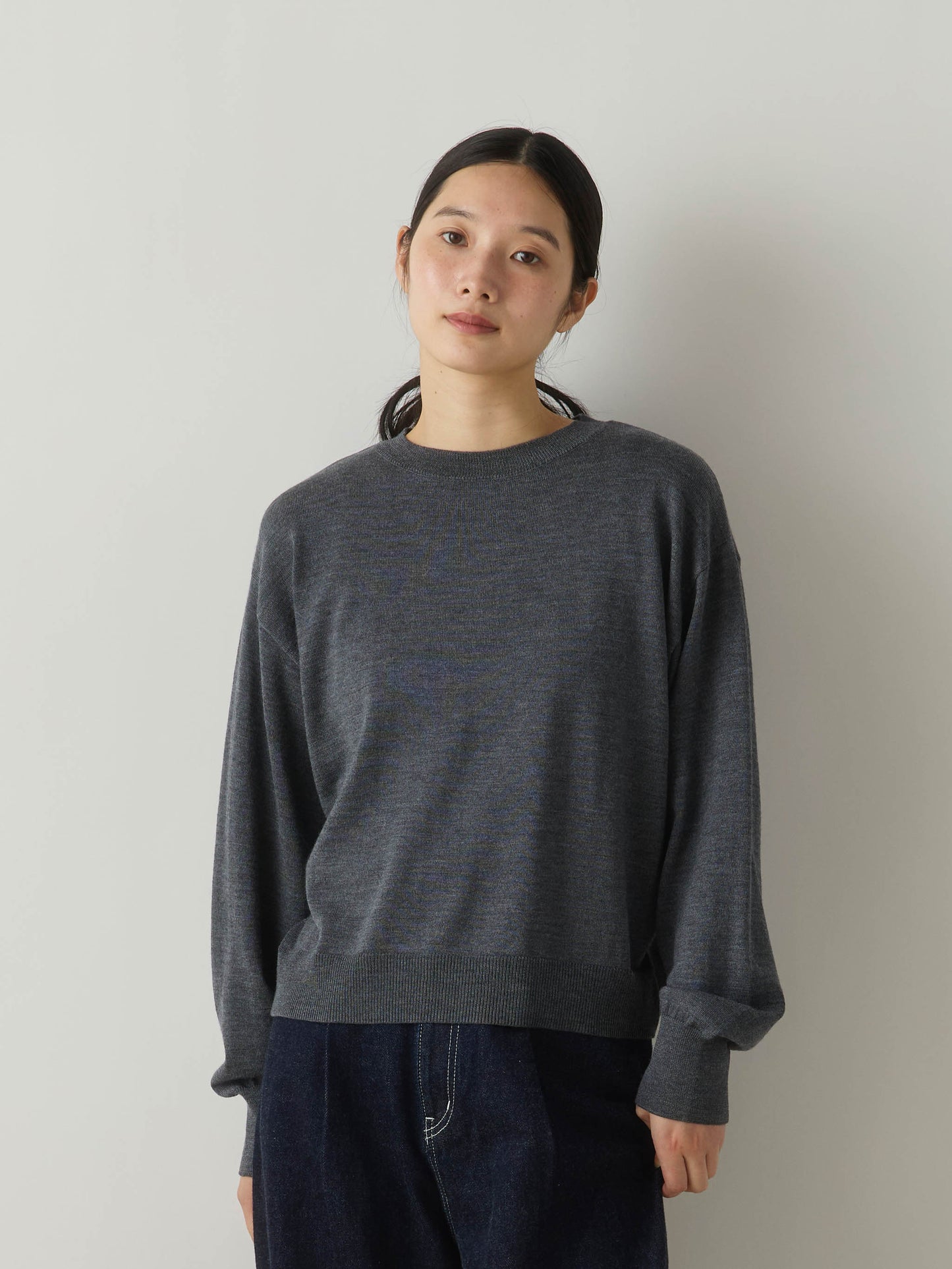3-720279 crew neck knit pullover