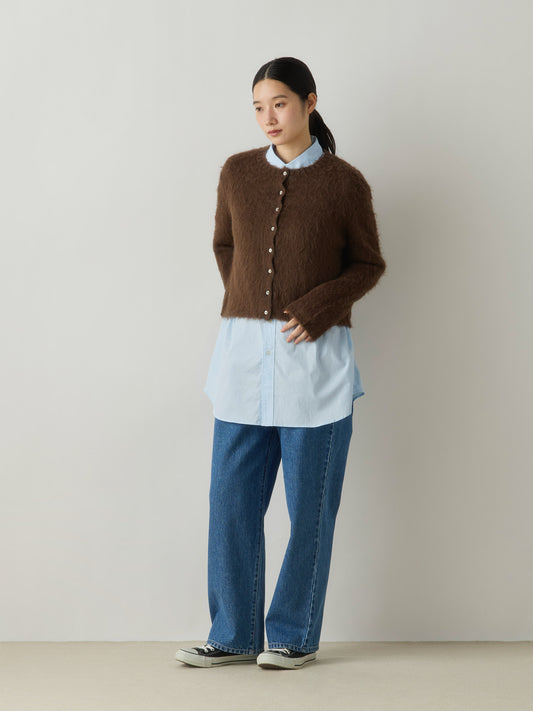 3-720283　shaggy knit cardigan